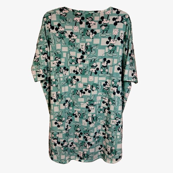 LuLaRoe Disney Mickey Mouse Tunic Size M Soft Knit Tee Dress Disneybound Vibes - Picture 2 of 5